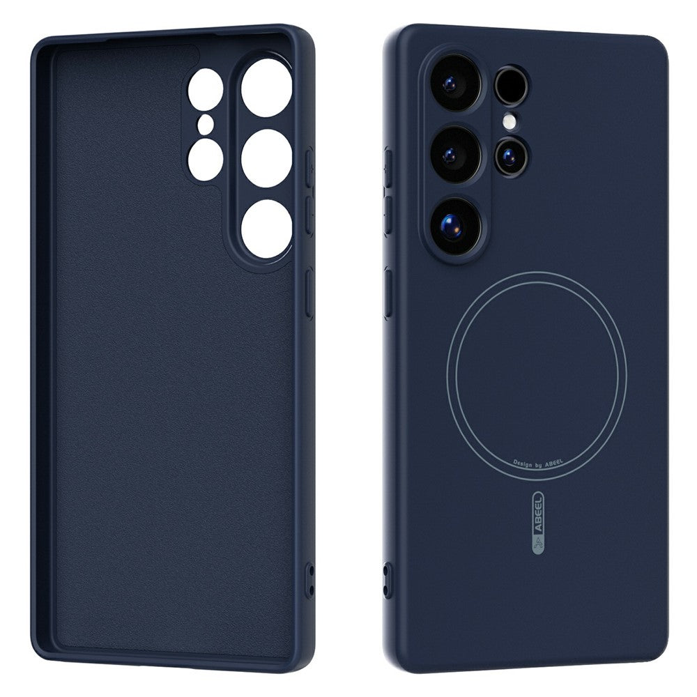 ABEEL For Samsung Galaxy S25 Ultra Magnetic Case Skin Touch Liquid Silicone Phone Back Cover