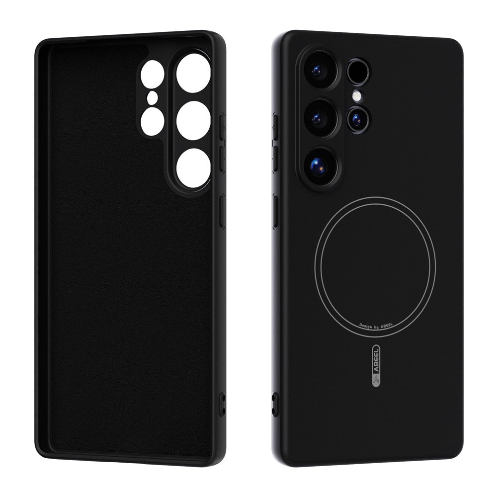 ABEEL For Samsung Galaxy S25 Ultra Magnetic Case Skin Touch Liquid Silicone Phone Back Cover