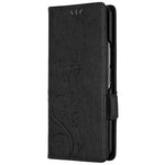 For Samsung Galaxy Z Fold4 5G PU Leather Wallet Case Imprinting Flower Butterflies Magnetic Closure Book Stand Folio Phone Cover