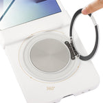 For Samsung Galaxy Z Flip7 5G Magnetic Case Rotating Kickstand Electroplated PC Phone Cover