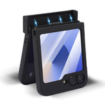 For Samsung Galaxy Z Flip7 5G Magnetic Case CD Vein Rotating Kickstand Electroplated PC Phone Cover