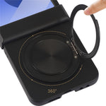 For Samsung Galaxy Z Flip7 5G Magnetic Case CD Vein Rotating Kickstand Electroplated PC Phone Cover