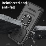 For Xiaomi Redmi Note 15 Pro 5G (Global) Case PC + TPU Kickstand Phone Protector with Lens Cover