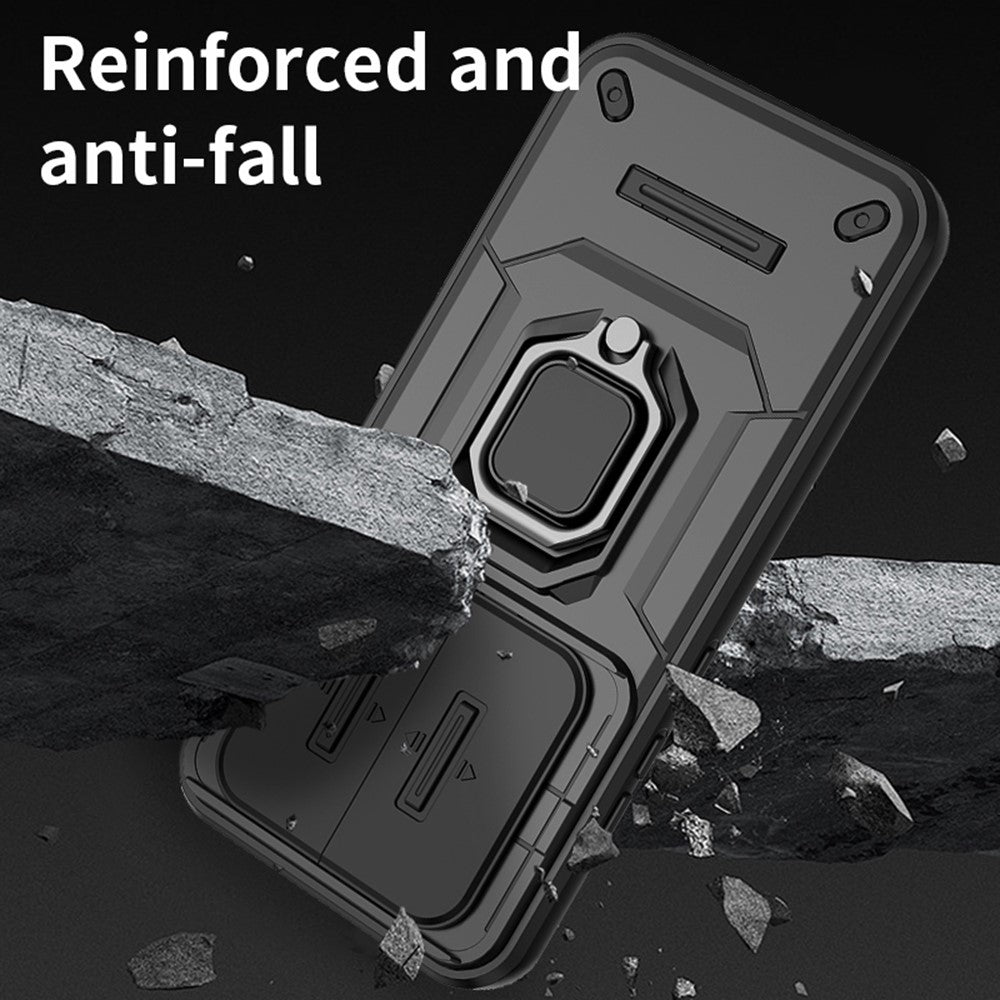 For Xiaomi Redmi Note 15 Pro 5G (Global) Case PC + TPU Kickstand Phone Protector with Lens Cover