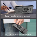 For Xiaomi Redmi Note 15 Pro 5G (Global) Case PC + TPU Kickstand Phone Protector with Lens Cover