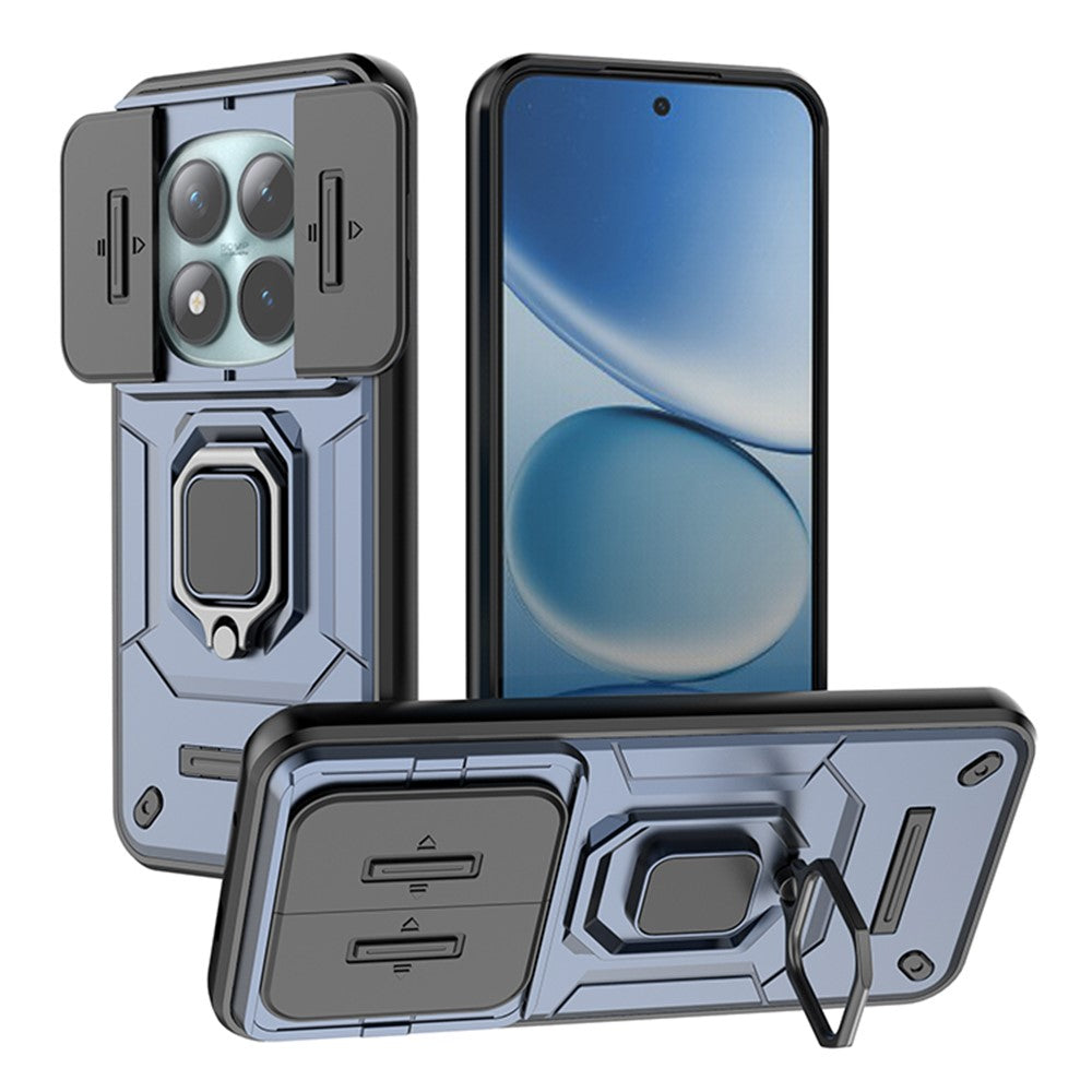 For Xiaomi Poco M8 Pro 5G / Redmi Note 15 Pro+ 5G (Global) Case PC + TPU Kickstand Phone Protector with Lens Cover