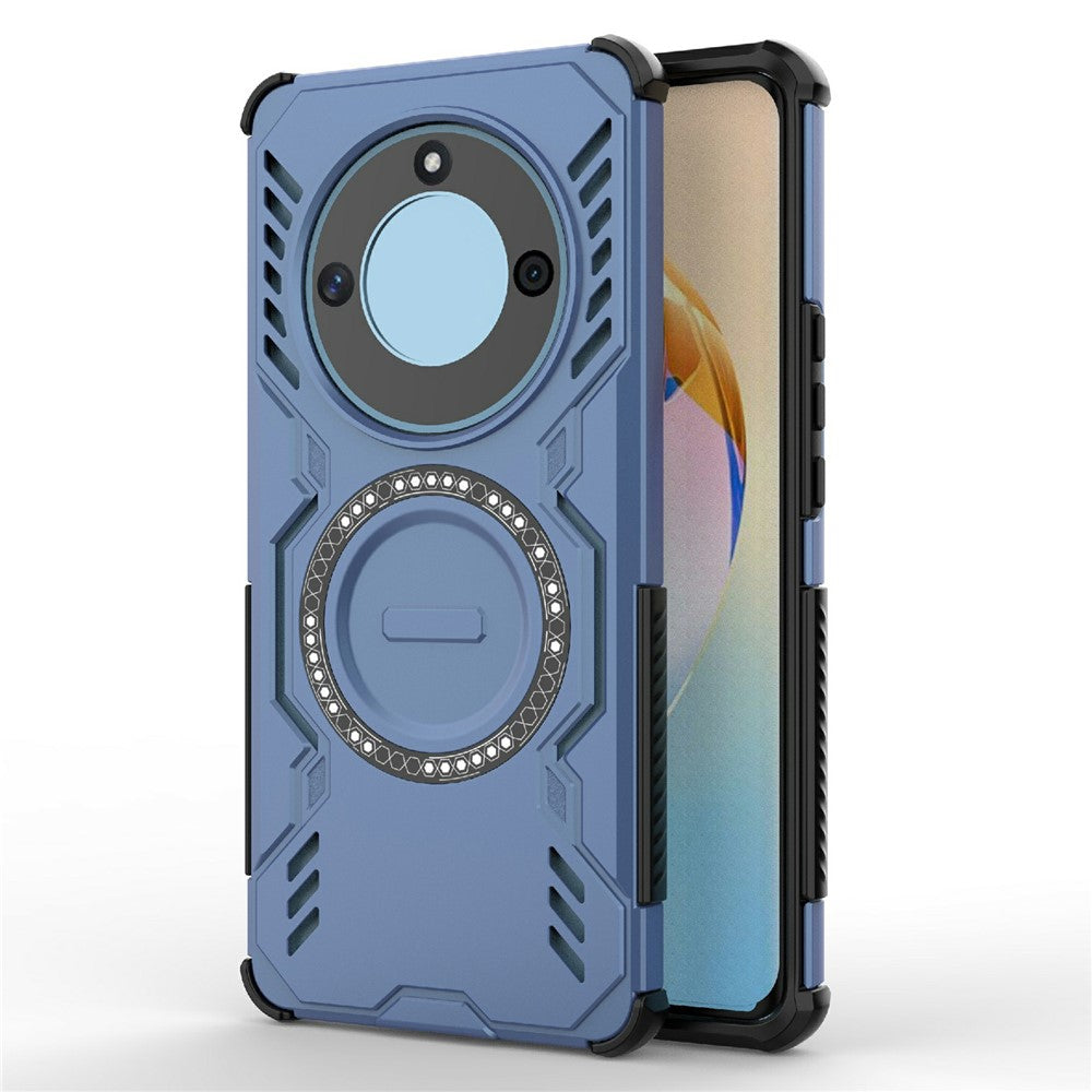 Honor X50 5G / X9b 5G / Magic6 Lite 5G Magnetiskt Skal Butterfly Armor Hollow Värmeavledande PC + TPU mobilskal