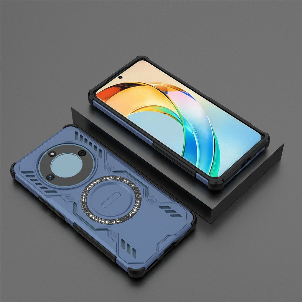 For Honor X50 5G / X9b 5G / Magic6 Lite 5G Magnetic Case Butterfly Armor Hollow Heat Dissipation PC + TPU Phone Cover