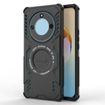 For Honor X50 5G / X9b 5G / Magic6 Lite 5G Magnetic Case Butterfly Armor Hollow Heat Dissipation PC + TPU Phone Cover