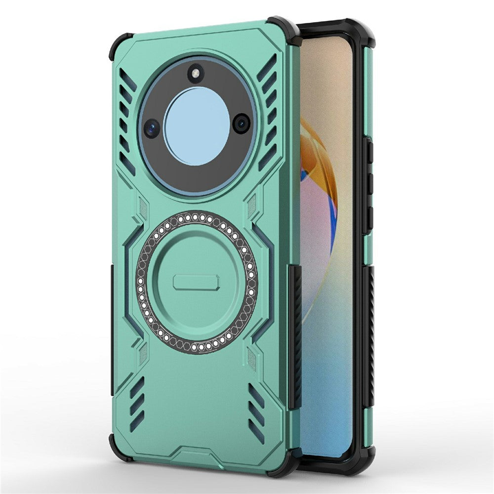 Honor X50 5G / X9b 5G / Magic6 Lite 5G Magnetiskt Skal Butterfly Armor Hollow Värmeavledande PC + TPU mobilskal