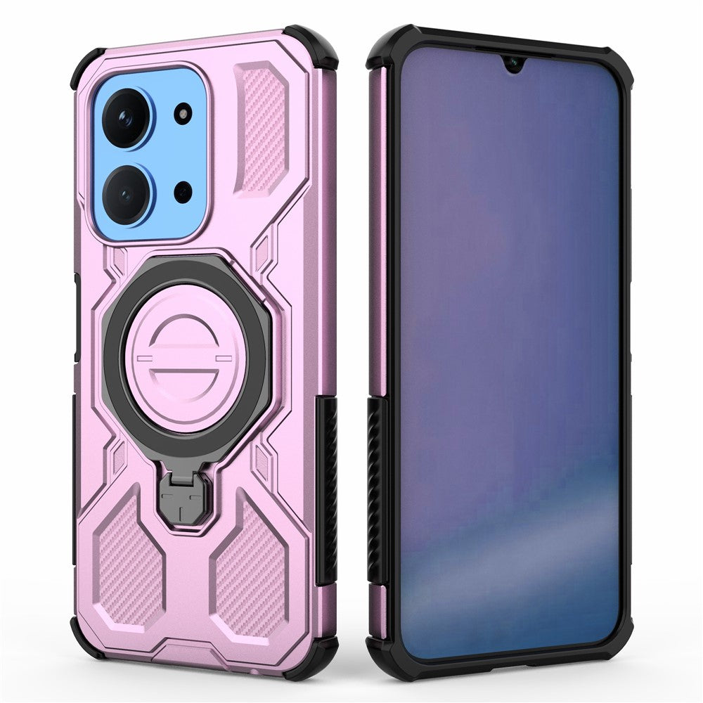 Magnetic Case For Xiaomi Redmi 15C 5G (EU) (173mm)  /  4G (EU) (173mm)  /  Poco C85 4G (173mm) Kickstand PC + TPU Phone Back Cover