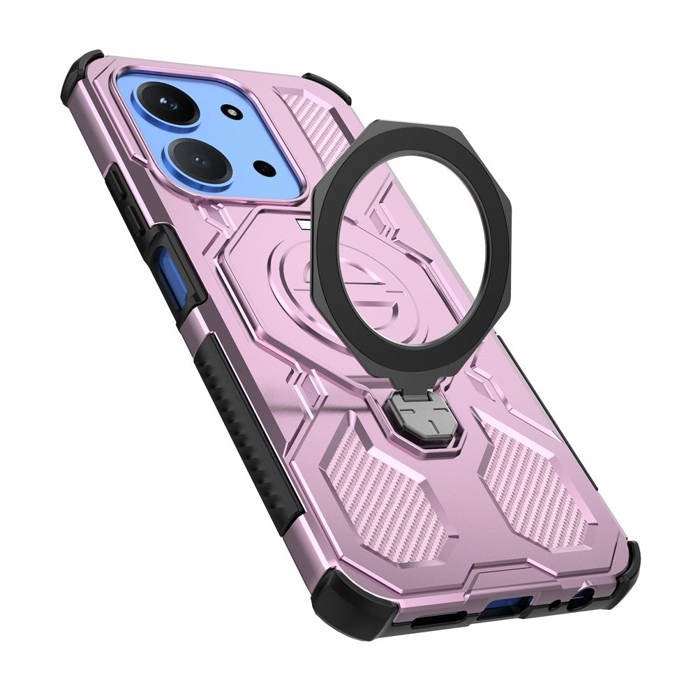 Magnetic Case For Xiaomi Redmi 15C 5G (EU) (173mm)  /  4G (EU) (173mm)  /  Poco C85 4G (173mm) Kickstand PC + TPU Phone Back Cover