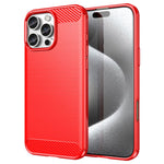 AMORUS For iPhone 16 Pro Case Carbon Fiber Texture Brushed Protective Phone Cover