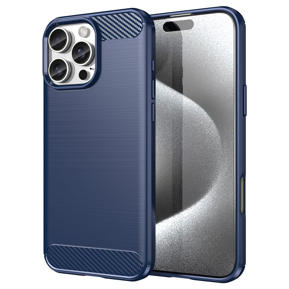 AMORUS For iPhone 16 Pro Case Carbon Fiber Texture Brushed Protective Phone Cover