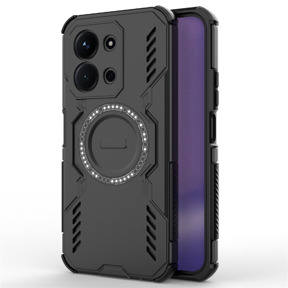 Magnetic Case For Xiaomi Redmi 15C 5G (EU) (173mm)  /  4G (EU) (173mm)  /  Poco C85 4G (173mm) Hollow Heat Dissipation PC + TPU Phone Cover