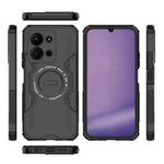 Magnetic Case For Xiaomi Redmi 15C 5G (EU) (173mm)  /  4G (EU) (173mm)  /  Poco C85 4G (173mm) Hollow Heat Dissipation PC + TPU Phone Cover