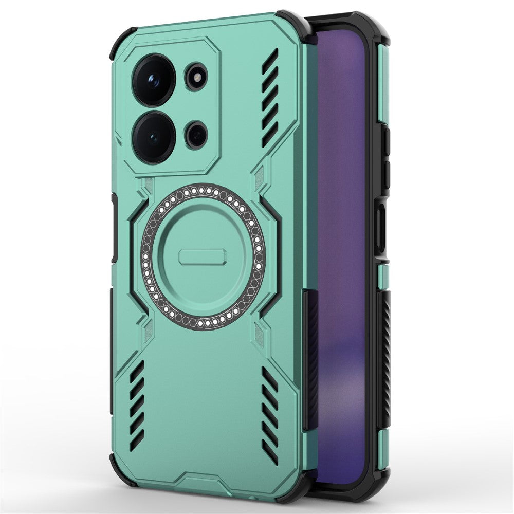 Magnetic Case For Xiaomi Redmi 15C 5G (EU) (173mm)  /  4G (EU) (173mm)  /  Poco C85 4G (173mm) Hollow Heat Dissipation PC + TPU Phone Cover