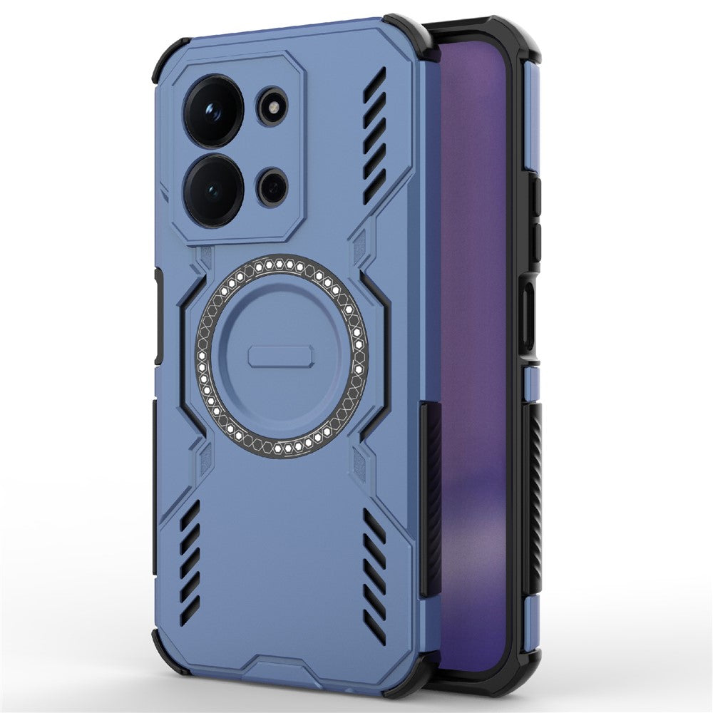 Magnetic Case For Xiaomi Redmi 15C 5G (EU) (173mm)  /  4G (EU) (173mm)  /  Poco C85 4G (173mm) Hollow Heat Dissipation PC + TPU Phone Cover