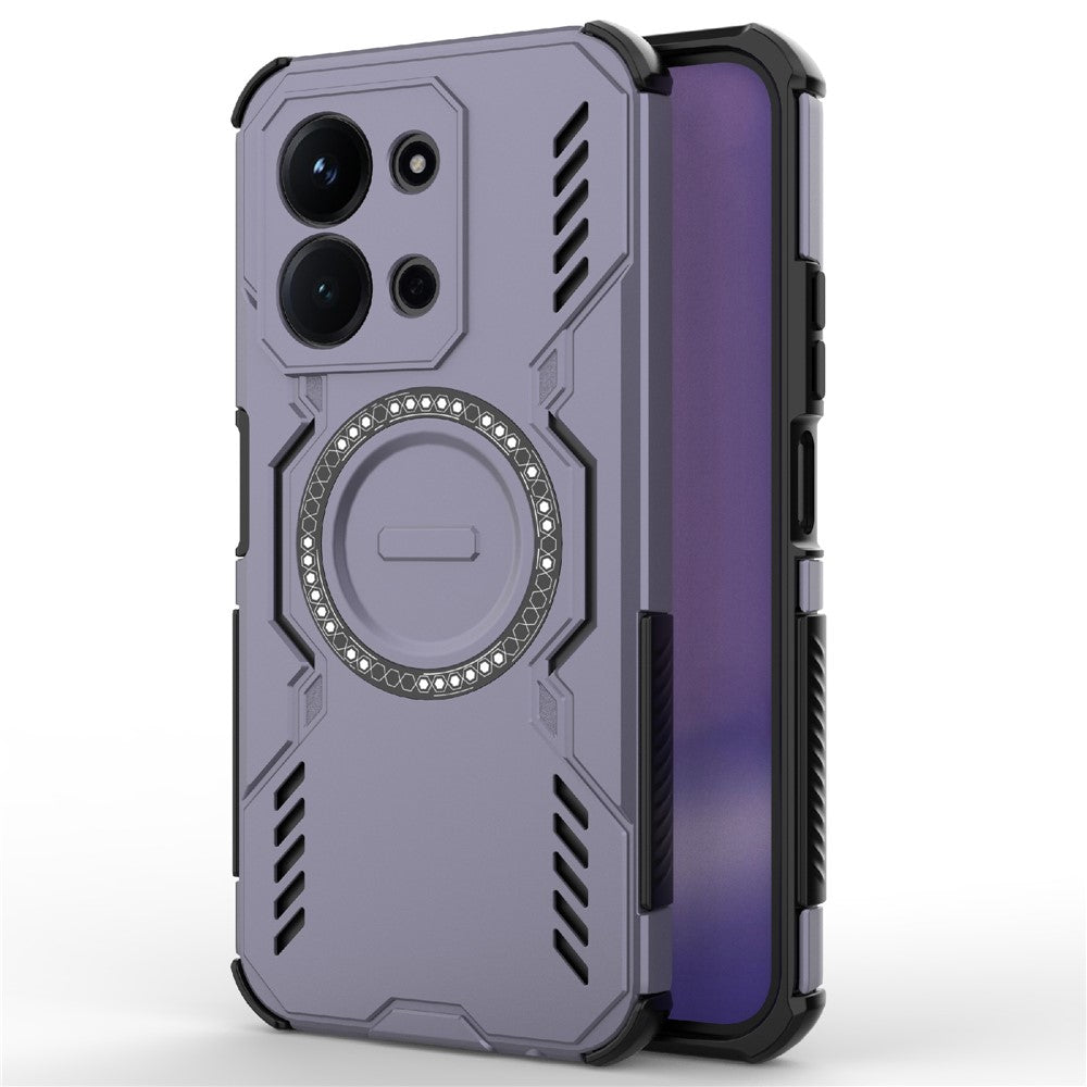 Magnetic Case For Xiaomi Redmi 15C 5G (EU) (173mm)  /  4G (EU) (173mm)  /  Poco C85 4G (173mm) Hollow Heat Dissipation PC + TPU Phone Cover