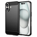 AMORUS For iPhone 16 Plus Case Carbon Fiber Texture Brushed Protective Phone Cover