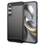 AMORUS For Samsung Galaxy S25 FE Case Carbon Fiber Texture Brushed Protective Phone Cover