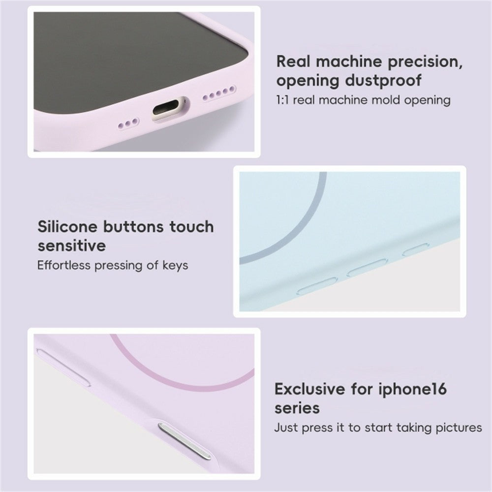 For iPhone 17 Case Compatible with MagSafe Liquid Silicone Anti-Drop Phone Cover