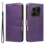 For Xiaomi Poco M8 5G / Redmi Note 15 5G (Global) / 15 4G (Global) Leather Wallet Case with Strap Solid Color Phone Stand Cover