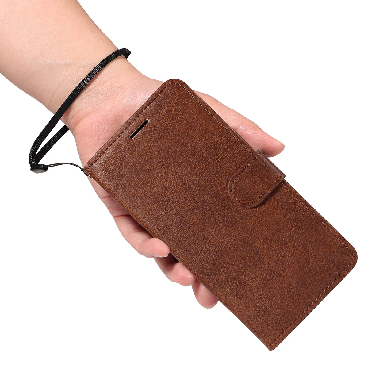 For Xiaomi Poco M8 5G / Redmi Note 15 5G (Global) / 15 4G (Global) Leather Wallet Case with Strap Solid Color Phone Stand Cover