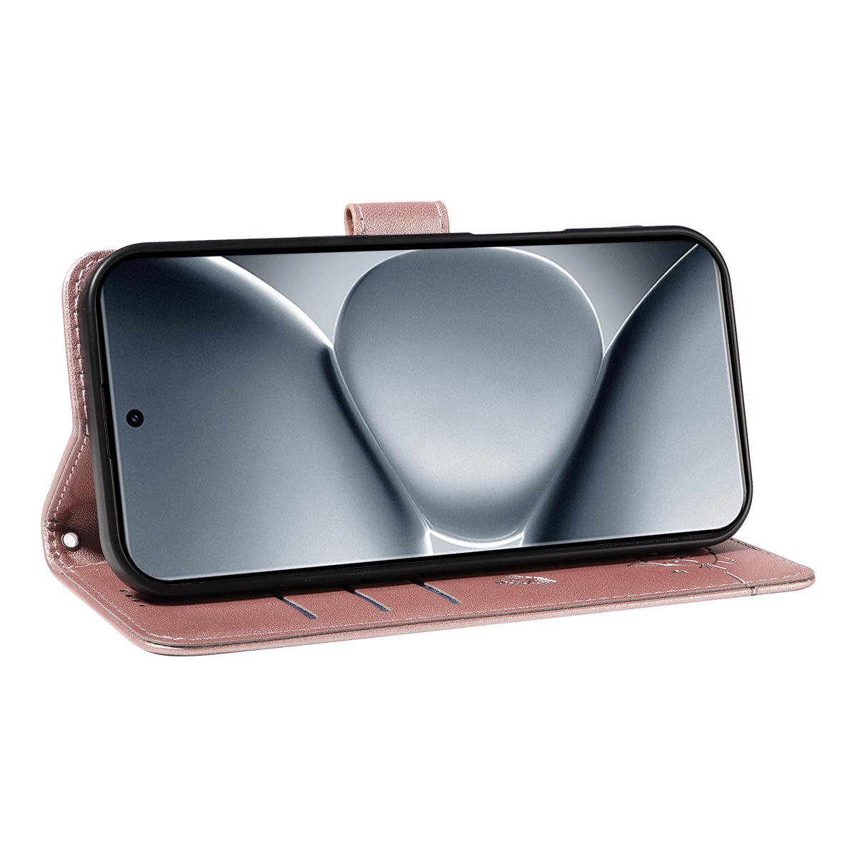 Xiaomi Poco M8 Pro 5G / Redmi Note 15 Pro+ 5G (Global) skal kattmönster avtryck lädermobilskal med handledsrem