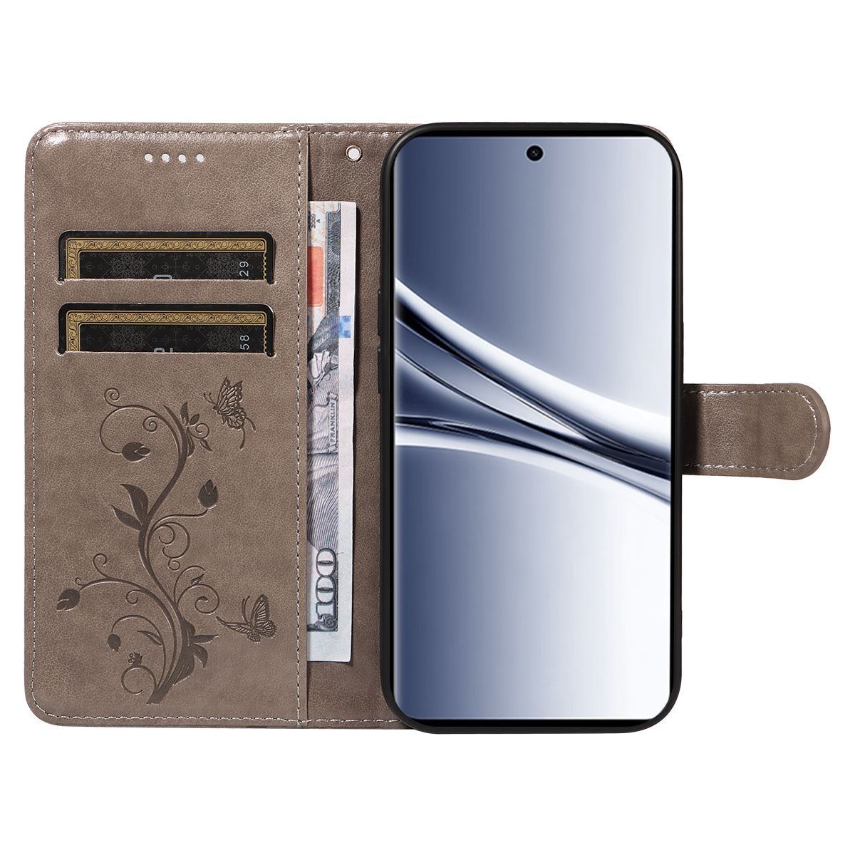 For Xiaomi Poco M8 5G / Redmi Note 15 5G (Global) / 15 4G (Global) PU Leather Cases Flower Pattern Wallet Stand Phone Cover with Strap