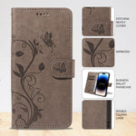 For Xiaomi Poco M8 5G / Redmi Note 15 5G (Global) / 15 4G (Global) PU Leather Cases Flower Pattern Wallet Stand Phone Cover with Strap
