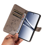 For Xiaomi Poco M8 5G / Redmi Note 15 5G (Global) / 15 4G (Global) PU Leather Cases Flower Pattern Wallet Stand Phone Cover with Strap