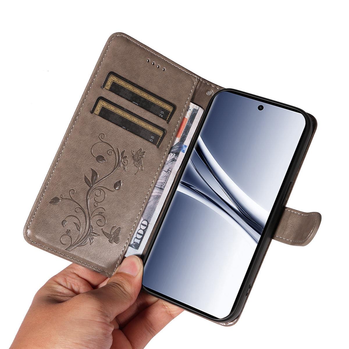 For Xiaomi Poco M8 5G / Redmi Note 15 5G (Global) / 15 4G (Global) PU Leather Cases Flower Pattern Wallet Stand Phone Cover with Strap