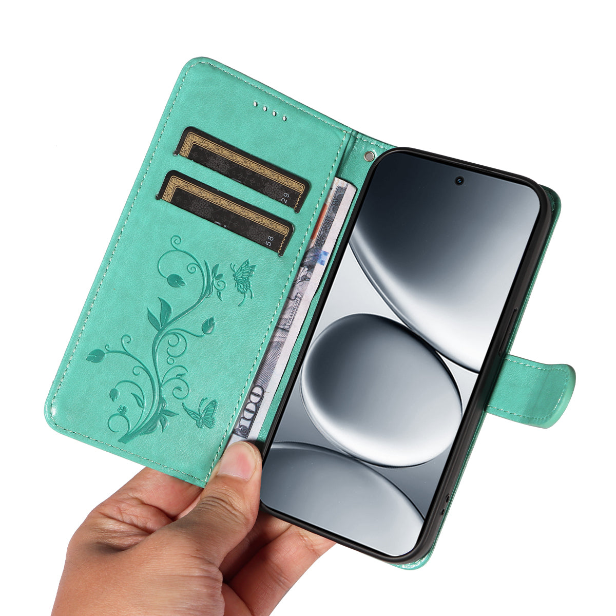 For Xiaomi Redmi Note 15 Pro 5G (Global) PU Leather Cases Flower Pattern Wallet Stand Phone Cover with Strap