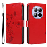 For Xiaomi Redmi Note 15 Pro 5G (Global) PU Leather Cases Flower Pattern Wallet Stand Phone Cover with Strap