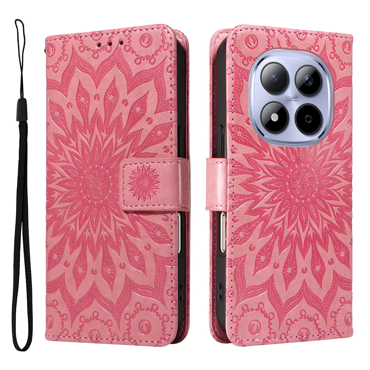 For Xiaomi Redmi Note 15 Pro 5G (Global) Leather Wallet Case Sunflower Imprinted Phone Cover
