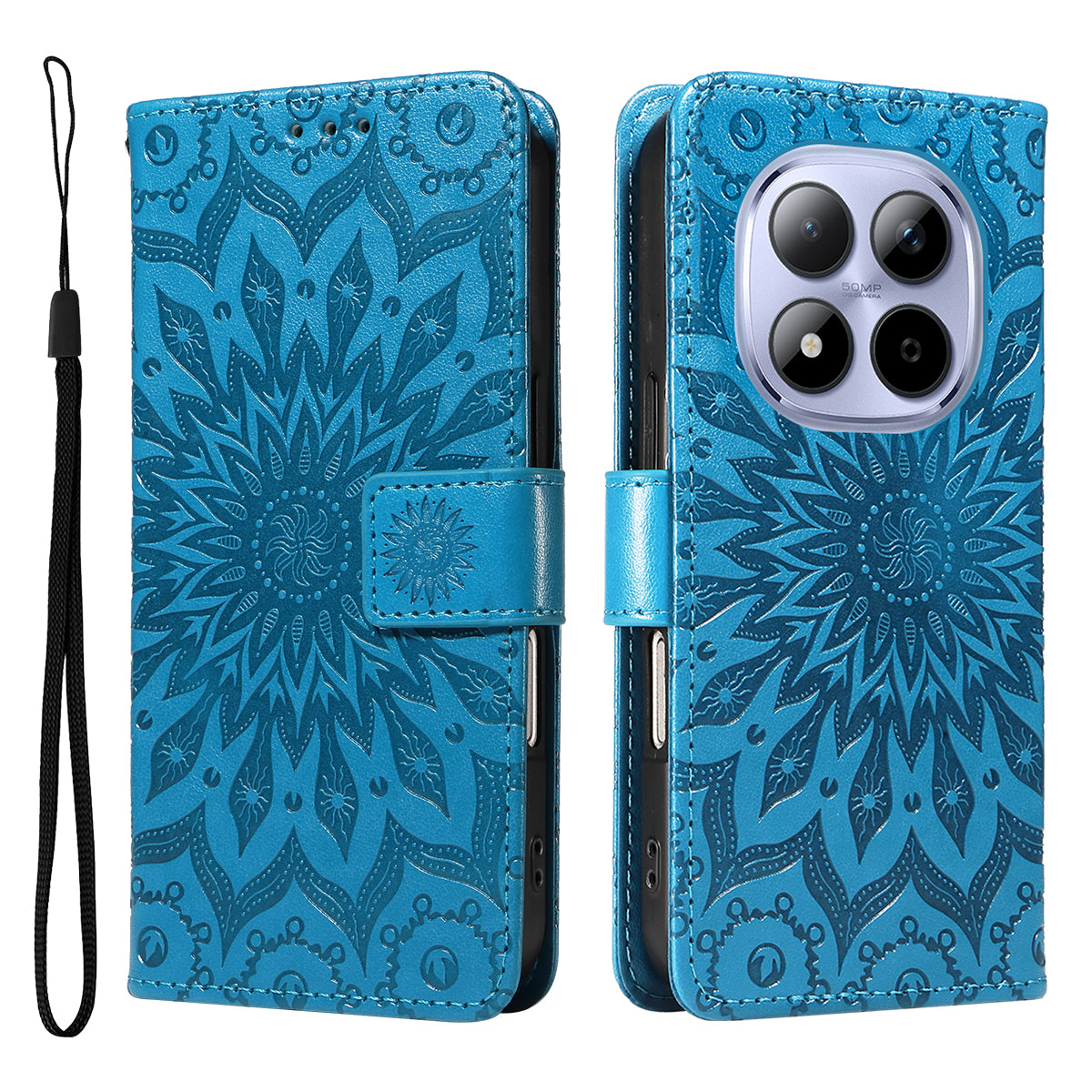 For Xiaomi Redmi Note 15 Pro 5G (Global) Leather Wallet Case Sunflower Imprinted Phone Cover