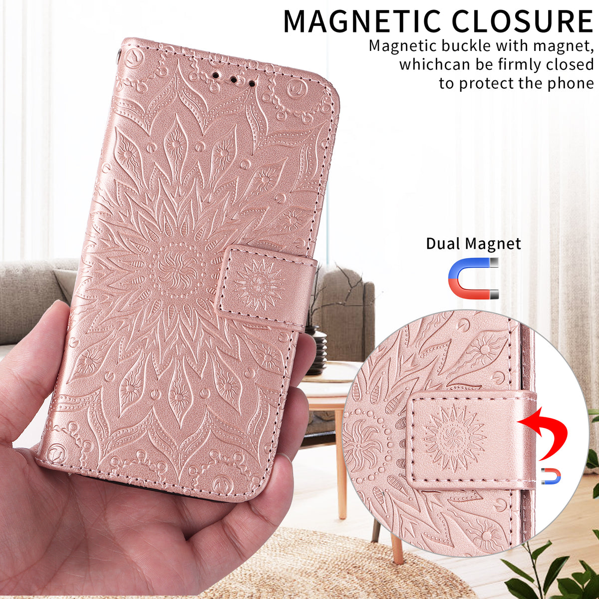 For Xiaomi Poco M8 5G / Redmi Note 15 5G (Global) / 15 4G (Global) Leather Wallet Case Sunflower Imprinted Phone Cover