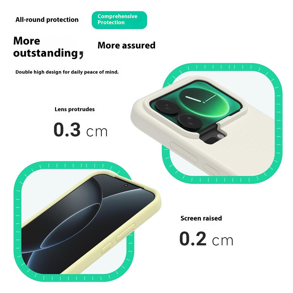 For Xiaomi 17 Pro Max Liquid Silicone Phone Case Skin-Friendly Shockproof Protective Back Cover