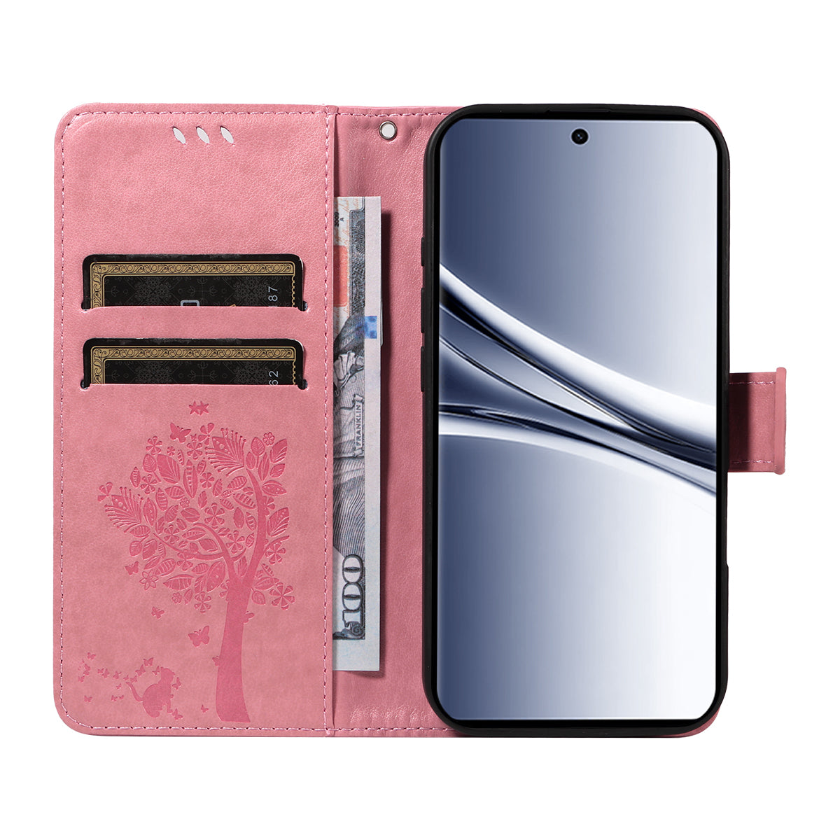 For Xiaomi Poco M8 5G / Redmi Note 15 5G (Global) / 15 4G (Global) Phone Case with Stand Cat Tree Pattern Leather Wallet Mobile Cover