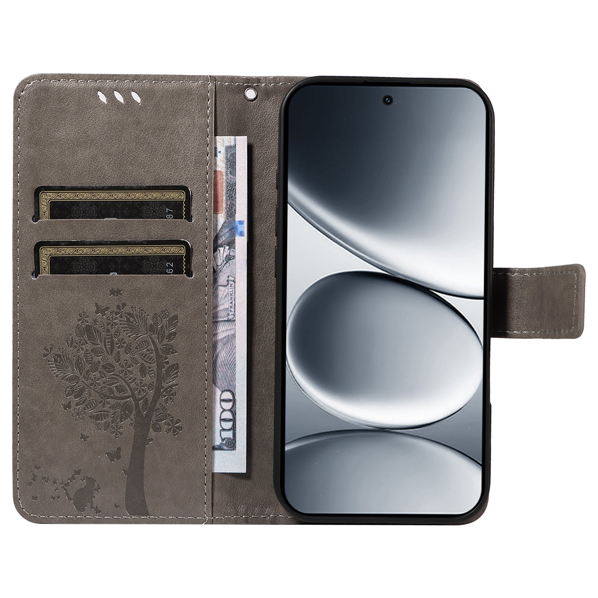 For Xiaomi Redmi Note 15 Pro 5G (Global) Phone Case with Stand Cat Tree Pattern Leather Wallet Mobile Cover