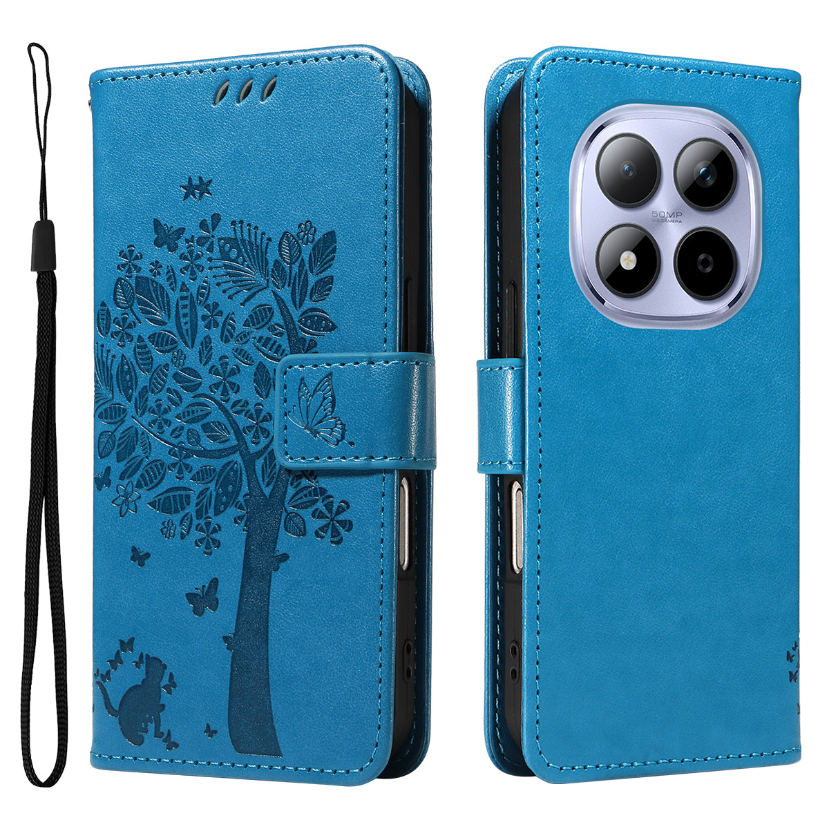 For Xiaomi Redmi Note 15 Pro 5G (Global) Phone Case with Stand Cat Tree Pattern Leather Wallet Mobile Cover