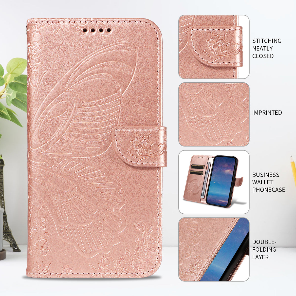 For Xiaomi Poco M8 5G / Redmi Note 15 5G (Global) / 15 4G (Global) Case Butterfly Pattern PU Leather Folio Flip Phone Cover