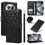 For Xiaomi Poco M8 Pro 5G / Redmi Note 15 Pro+ 5G (Global) Wallet Case Rhombus Leather Phone Cover with Strap
