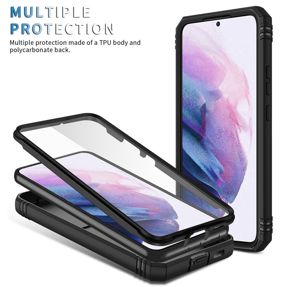 Anti-fall Phone Cover Kickstand For Samsung Galaxy S22+ 5G, Anti-scratch Phone Case Card Holder with Sliding Camera Lid