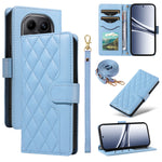 For Xiaomi Poco M8 5G / Redmi Note 15 5G (Global) Wallet Case Rhombus Leather Phone Cover with Strap