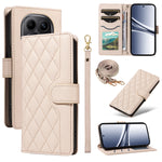 For Xiaomi Poco M8 5G / Redmi Note 15 5G (Global) Wallet Case Rhombus Leather Phone Cover with Strap