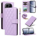 For Xiaomi Poco M8 5G / Redmi Note 15 5G (Global) Wallet Case Rhombus Leather Phone Cover with Strap