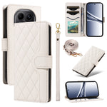 For Xiaomi Poco M8 5G / Redmi Note 15 5G (Global) Wallet Case Rhombus Leather Phone Cover with Strap