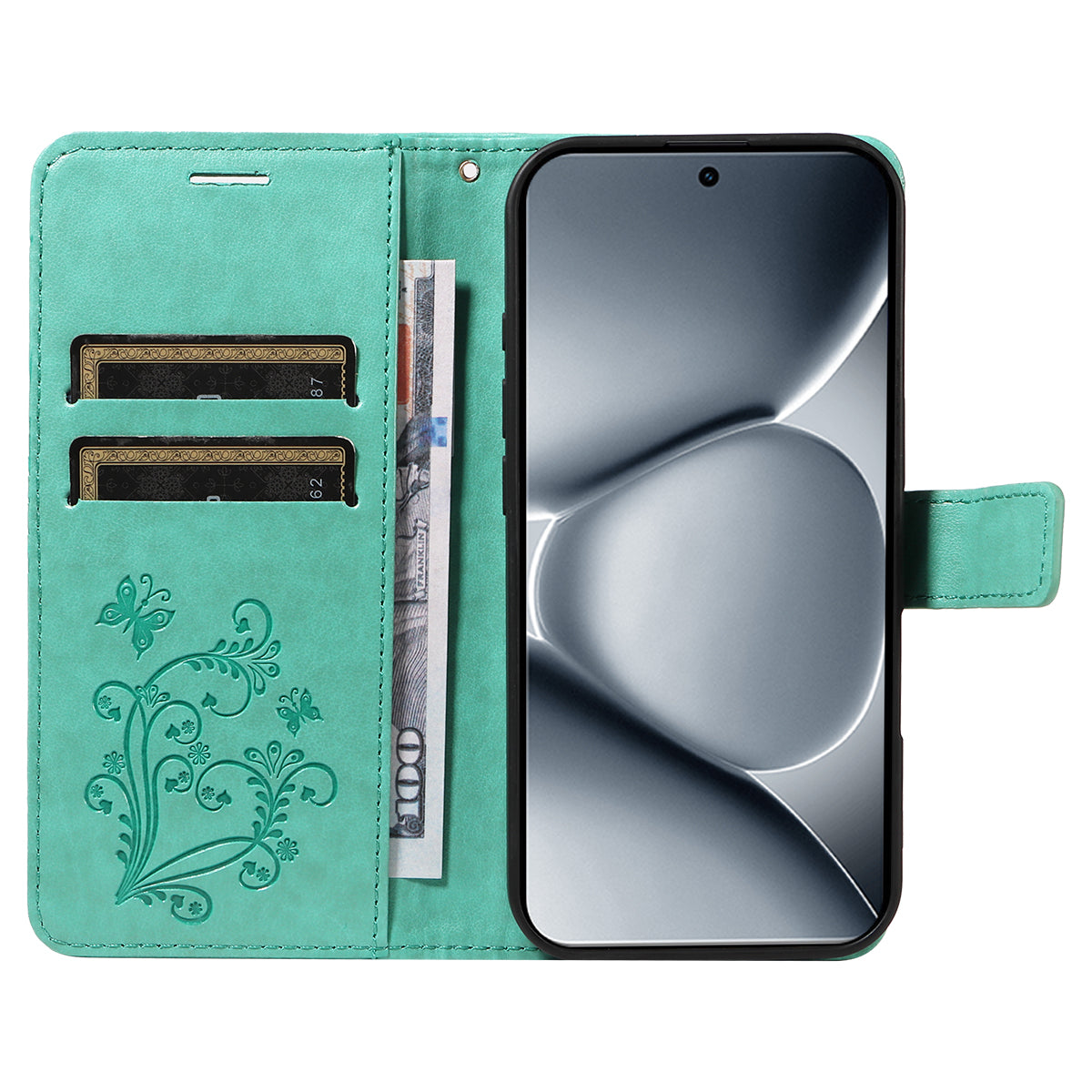 For Xiaomi Poco M8 Pro 5G / Redmi Note 15 Pro+ 5G (Global) Wallet Case Floral Butterfly Imprinted Leather Phone Cover Stand